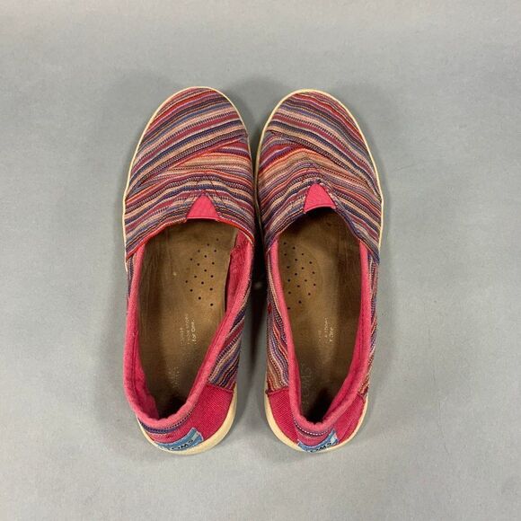 Toms Women’s Size 8 Pink Colorful Canvas Flats - Picture 8 of 10